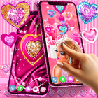 Girly pink live wallpapers أيقونة