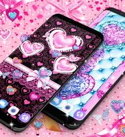 Girly pink live wallpapers تصوير الشاشة 1