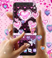 Girly pink live wallpapers تصوير الشاشة 3