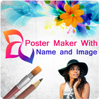 Poster Maker With Name & Image أيقونة