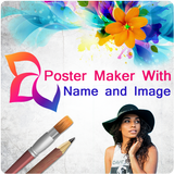 Poster Maker With Name & Image-icoon