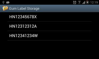 Gum Label Storage ảnh chụp màn hình 1