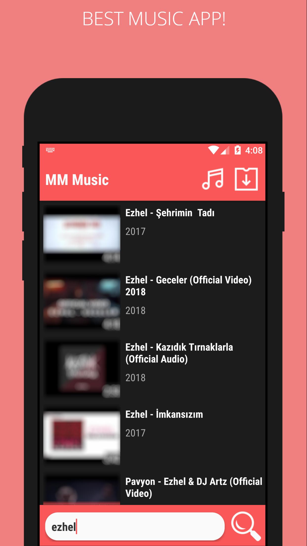 Android için Müzik indirme programı mp3 - APK'yı İndir