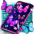 Glitter butterfly wallpapers-icoon