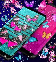برنامه‌نما Glitter butterfly wallpapers عکس از صفحه