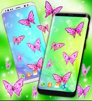 Pink Sparkly Butterflies on Screen скриншот 3