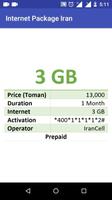 Internet Packages Iran ảnh chụp màn hình 3