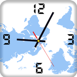 Reloj mundial: hora y fecha icono