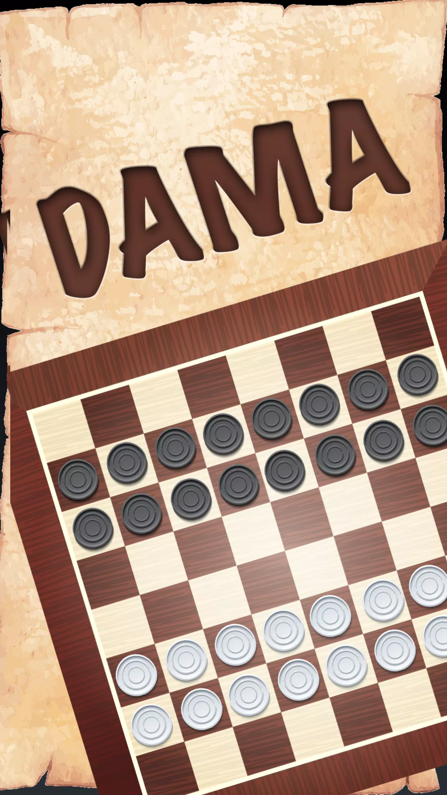 Dama Game: Turkish Draughts Checkers Variant Handcrafted 