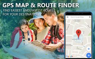 مكتشف طريق GPS : الملاحة الصوتية والاتجاهات الملصق