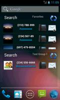 Contacts dans une liste widget Affiche