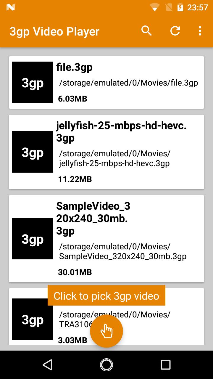 Android İndirme için 3gp Video Player APK