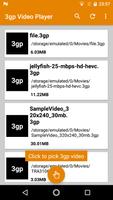 3gp Video Player تصوير الشاشة 1