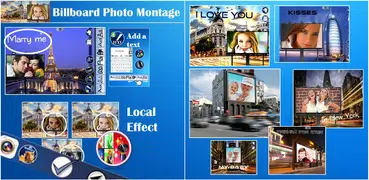 Billboard photo montages frame