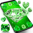 Green diamond shiny wallpapers icono