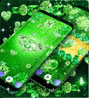 Green diamond shiny wallpapers captura de pantalla 1