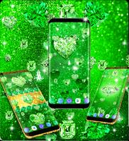 Green diamond shiny wallpapers captura de pantalla 2