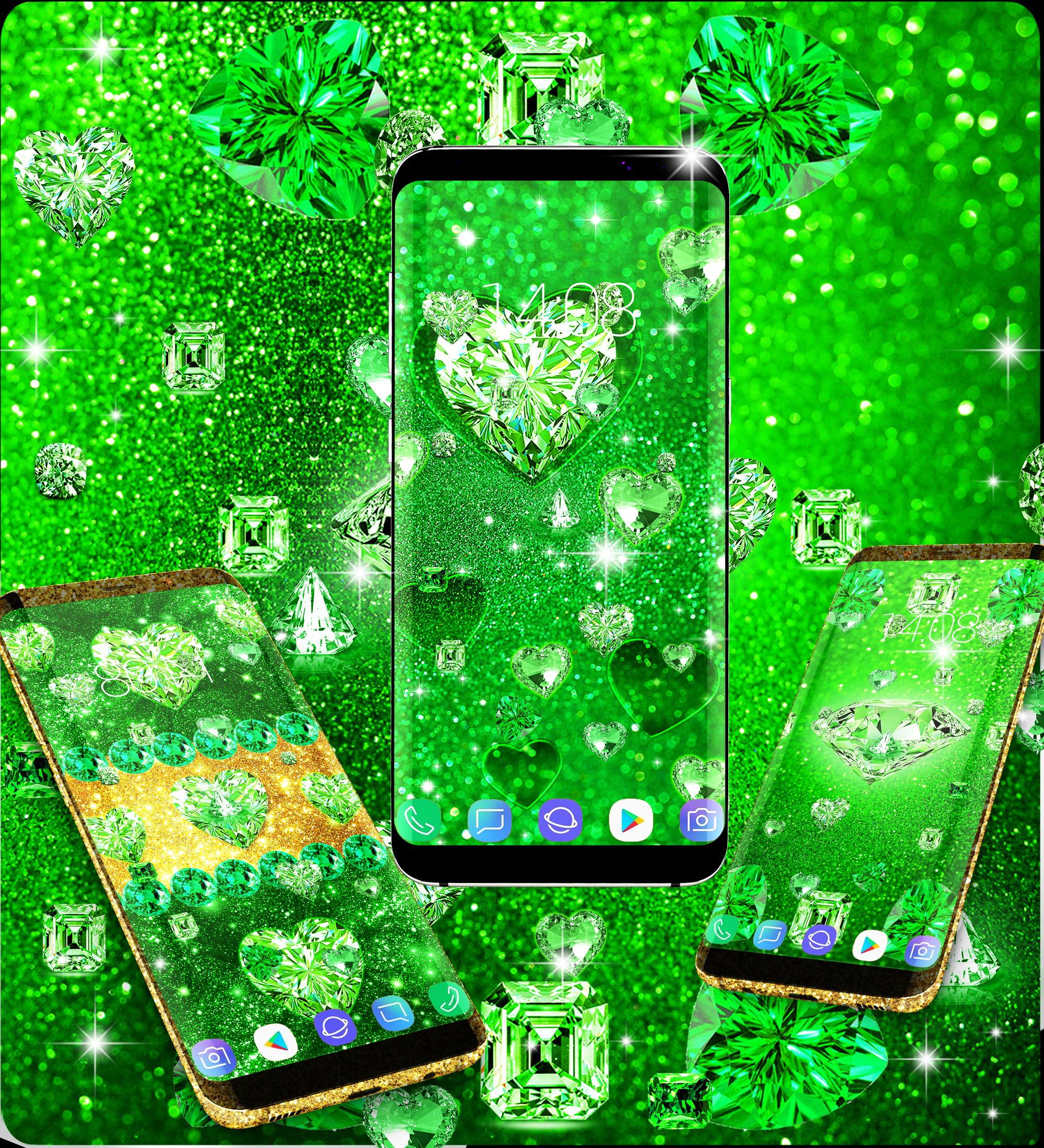 Green Diamond Glitter Live Wallpaper For Android Apk Download