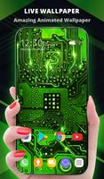 Cyber Green Wallpaper Keyboard 포스터