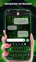 Cyber Green Wallpaper Keyboard скриншот 1