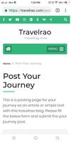 Post Your Journey In Travelrao App captura de pantalla 1