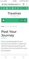 Post Your Journey In Travelrao App 截圖 1
