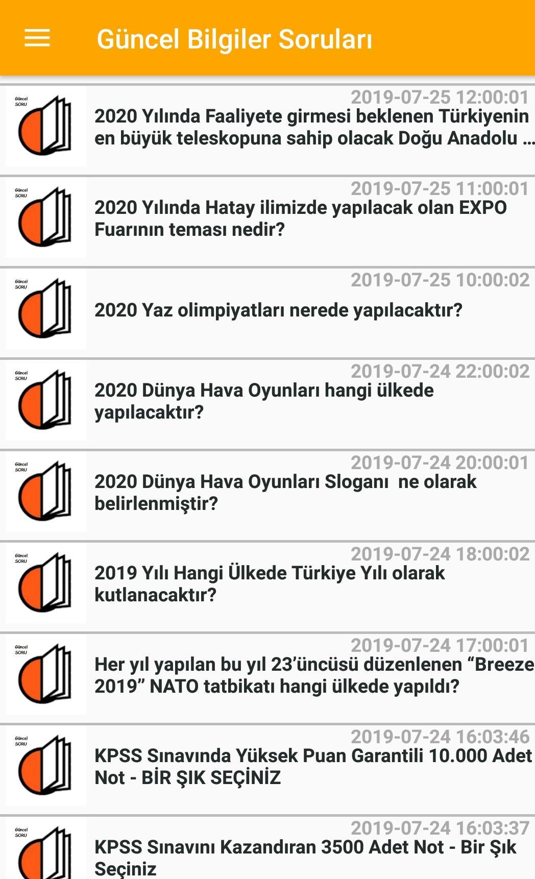 2020 Kpss Guncel Bilgiler Calisma Notlari
