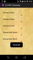 DnD 3.5 NPC Generator الملصق
