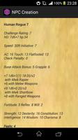 DnD 3.5 NPC Generator تصوير الشاشة 2