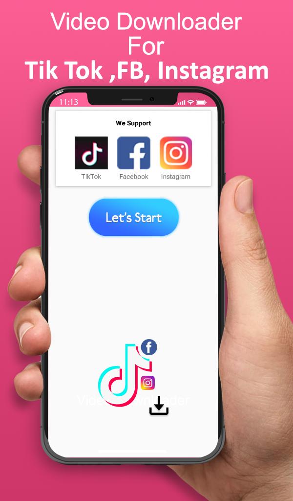 Download do APK de Video Downloader for Tik Tok, FB & Insta para Android