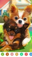 Dog Paint by Number Coloring poster