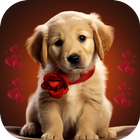 Cute Dog Love HD Wallpaper icon
