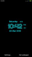 Neon Digital Clock capture d'écran 1