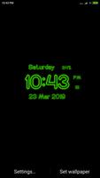 Neon Digital Clock capture d'écran 2