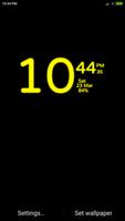 Digital Clock Wallpaper Affiche