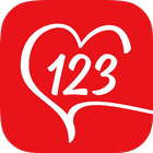 123 Date Me. Dating en Chatten-icoon