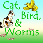 Cat Bird and Worms icône