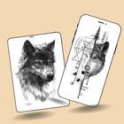 Tatouages ​​de loup icône