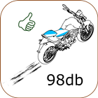 Motorcycle exhaust sound measurement icon