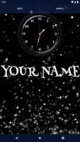 Black HD Clocks Live Wallpaper تصوير الشاشة 1