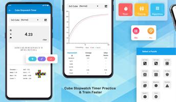 Cube Stopwatch Timer Practice & Train Faster Poster