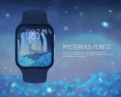 برنامه‌نما Mysterious Forest watchface by Gemma عکس از صفحه