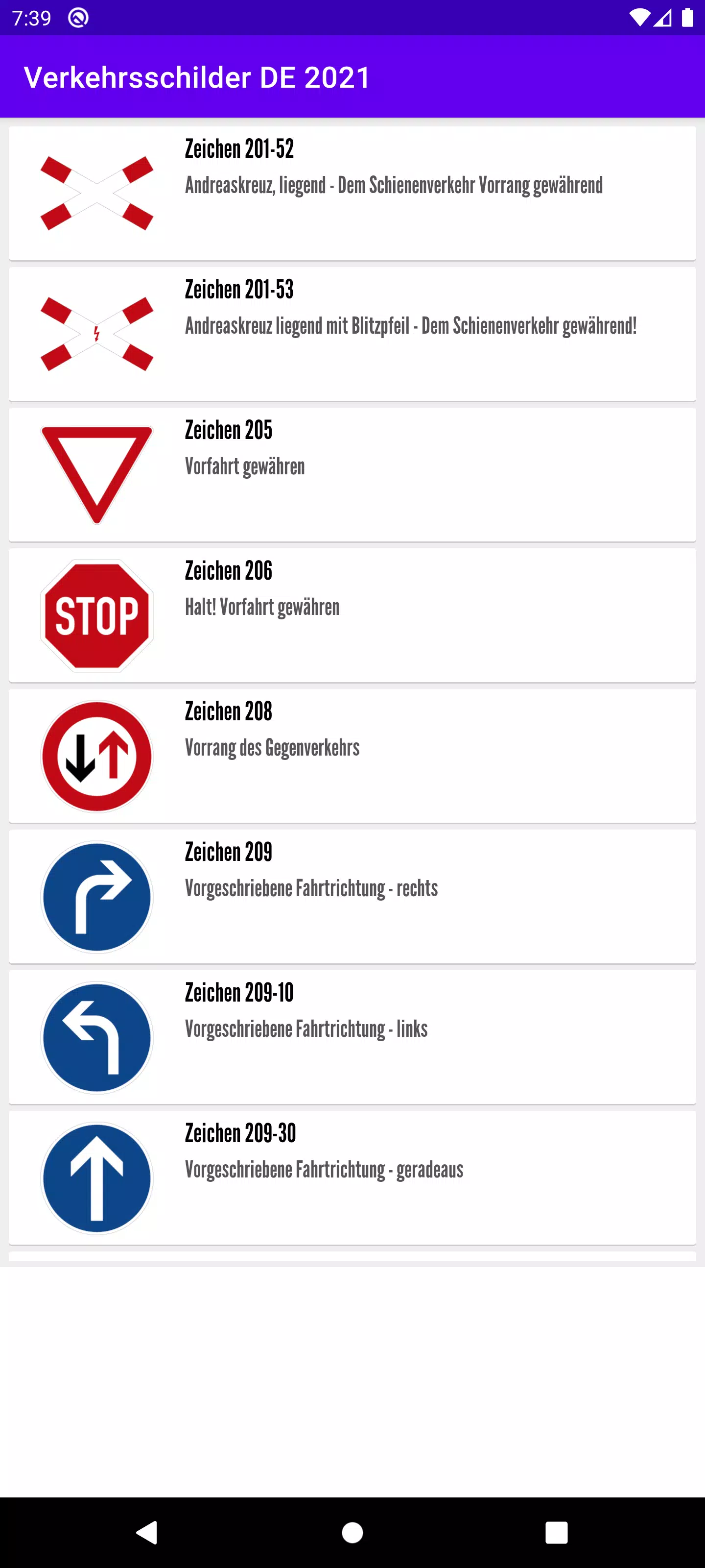 Verkehrszeichen Deutschland APK für Android herunterladen
