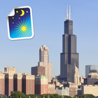 Чикаго горизонт и днем и ночью иконка