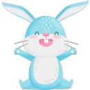 Blue Bunny Stickers - WAStickerApps for WhatsApp APK