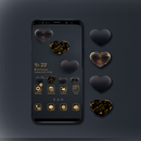 Luxury Black Hearts Theme APK