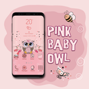 Pink Baby Owl Theme APK