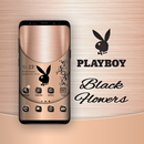 Playboy Black Flowers Theme APK