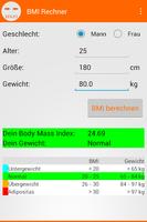 BMI Rechner 截图 1