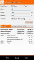 Kalorien Rechner BMR BMI (ads) capture d'écran 1